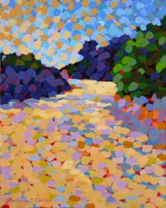 "Winding Road" by Barbara J Carter, 10x8", acrylic on canvas, 2009